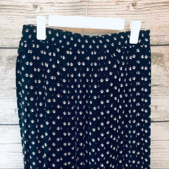 Vintage Josephine Chaus Crown Print Pleated Skirt Size 10 - Picture 12 of 14